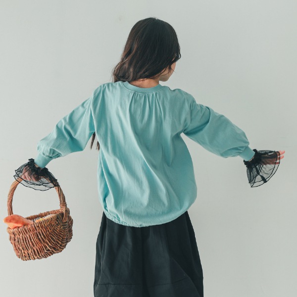 【25FW】Merci バルーンロングＴシャツ / サックス