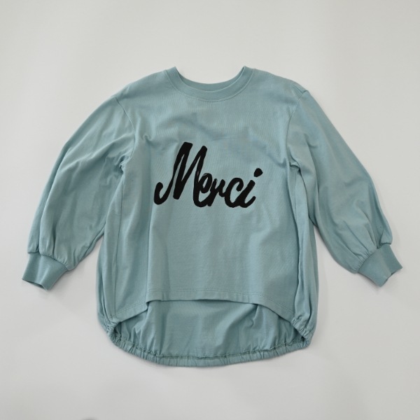 【25FW】Merci バルーンロングＴシャツ / サックス