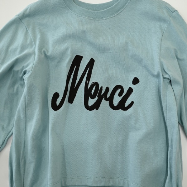 【25FW】Merci バルーンロングＴシャツ / サックス