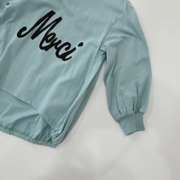 【25FW】Merci バルーンロングＴシャツ / サックス