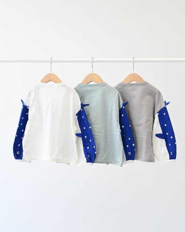 【26PS】ジンベイザメ袖ロングＴシャツ / サックス