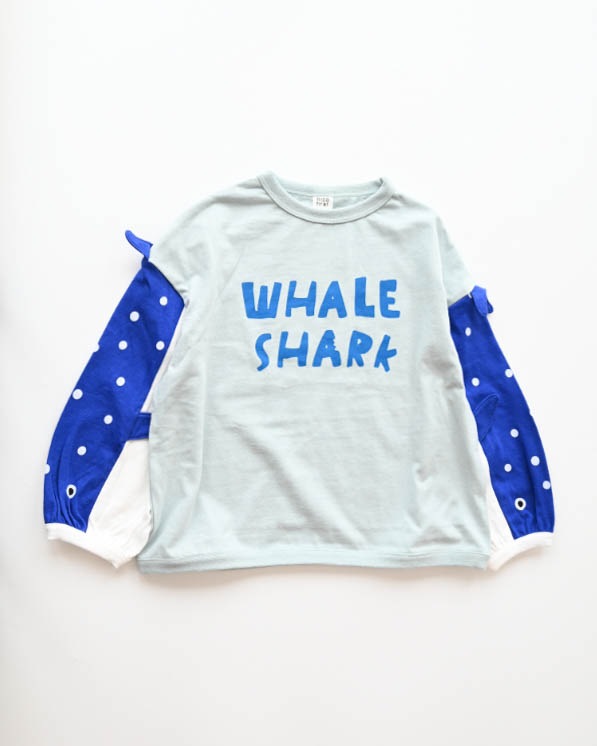 【26PS】ジンベイザメ袖ロングＴシャツ / サックス