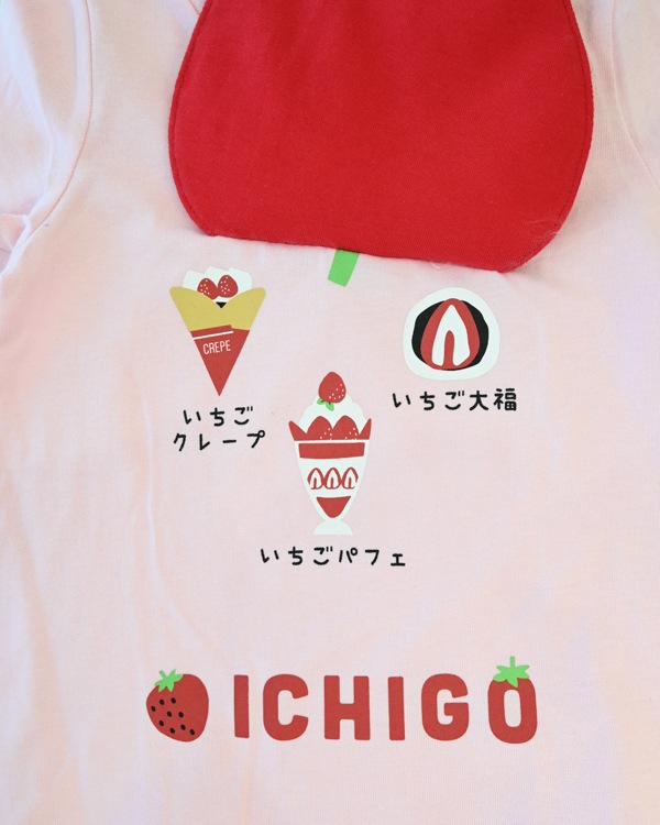 【チークルーム】いちご Tシャツ / ピンク