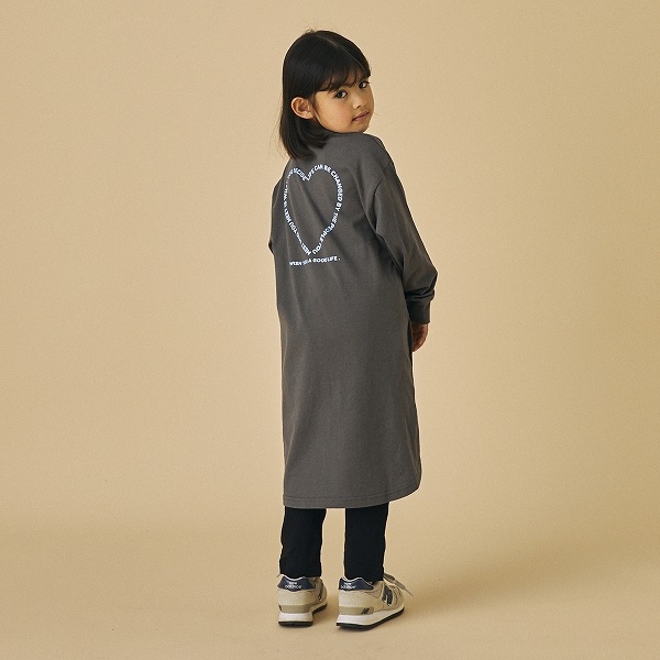 【25FW】HEART ワンピース / チャコールグレー