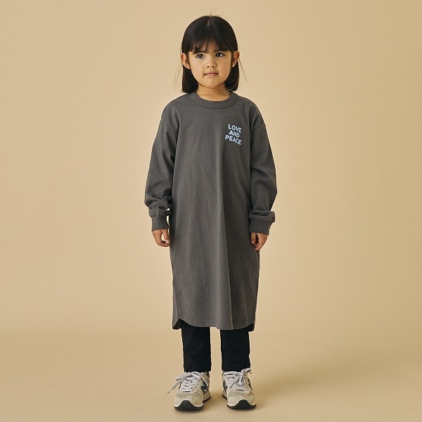 【25FW】HEART ワンピース / チャコールグレー