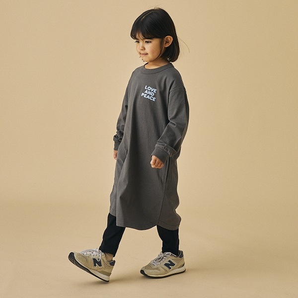 【25FW】HEART ワンピース / チャコールグレー