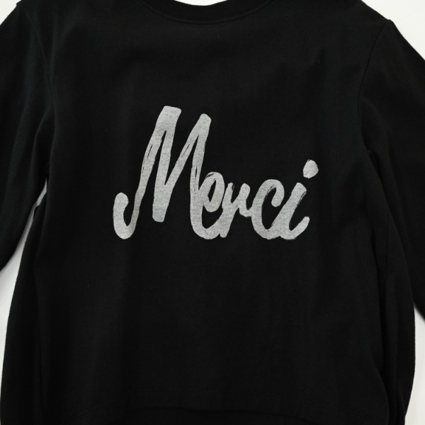 【25FW】Merci バルーンロングＴシャツ / ブラック