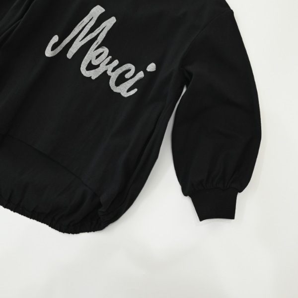 【25FW】Merci バルーンロングＴシャツ / ブラック