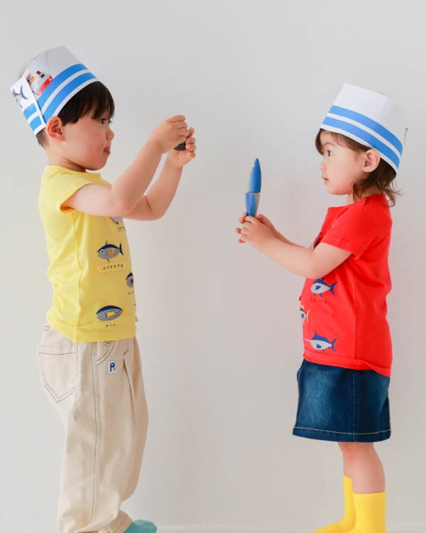 【チークルーム】いろいろマグロＴシャツ / イエロー