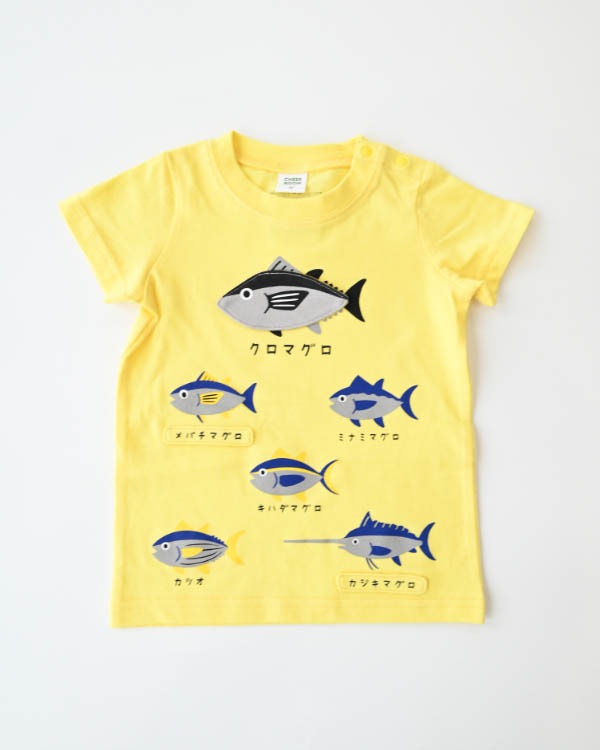 【チークルーム】いろいろマグロＴシャツ / イエロー