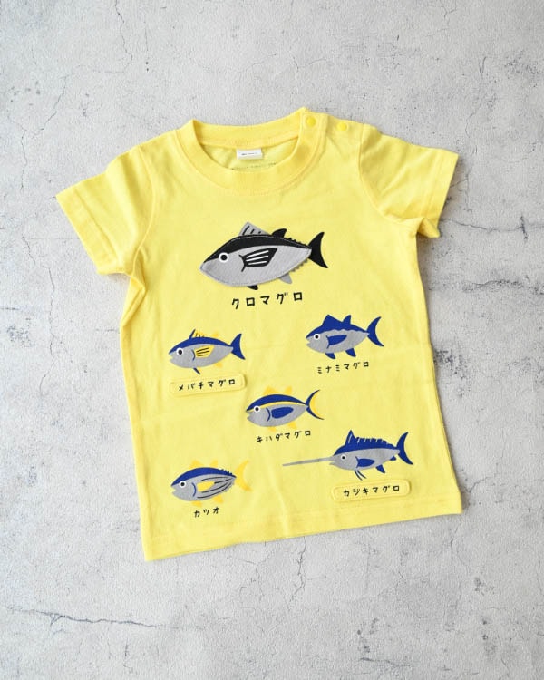 【チークルーム】いろいろマグロＴシャツ / イエロー