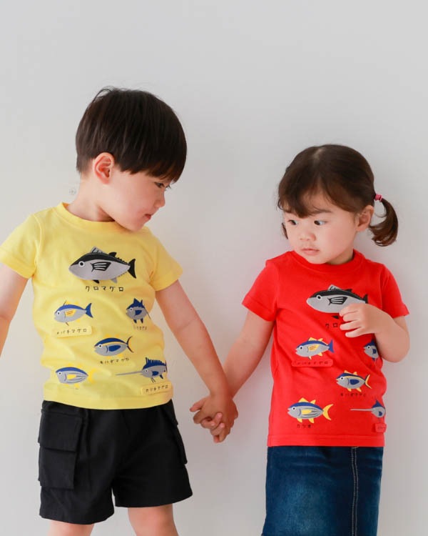 【チークルーム】いろいろマグロＴシャツ / イエロー