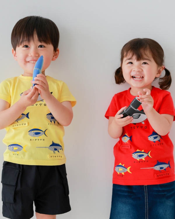 【チークルーム】いろいろマグロＴシャツ / イエロー