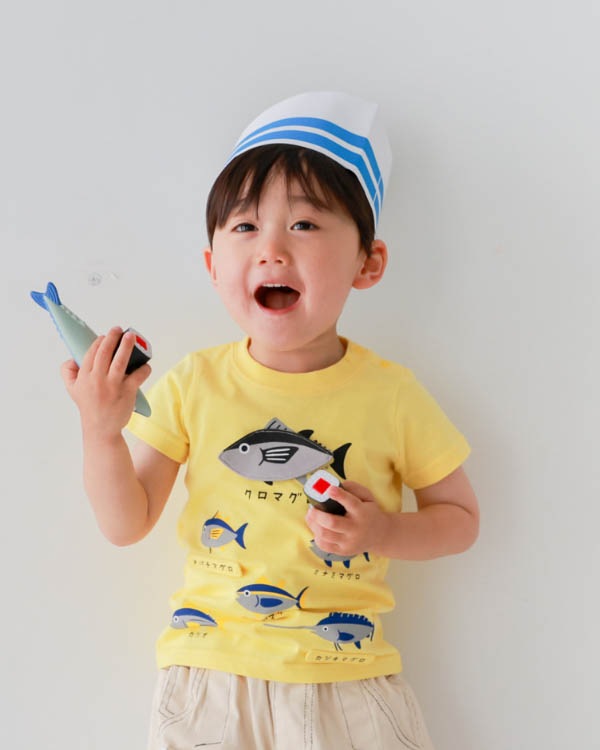 【チークルーム】いろいろマグロＴシャツ / イエロー