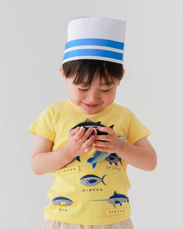 【チークルーム】いろいろマグロＴシャツ / イエロー