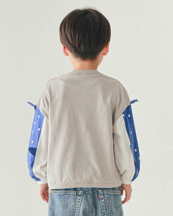 【ニコフラート】ジンベイザメ袖ロングTシャツ / グレー