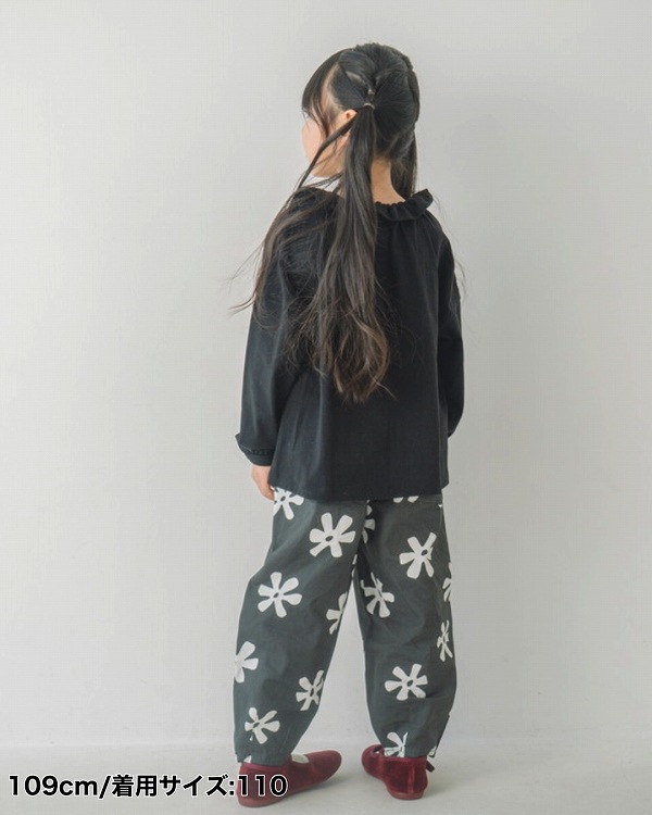 ニコフラ】フラワーサーカス ロングパンツ / ブラック | 全品