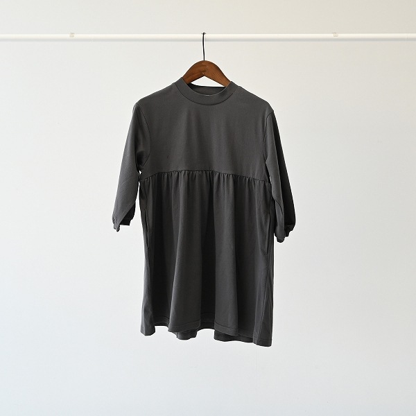 【25FW】ギャザーワンピース / チャコールグレー