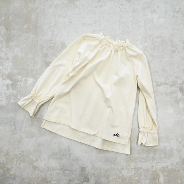 【25FW】フリル ロングTシャツ / アイボリー