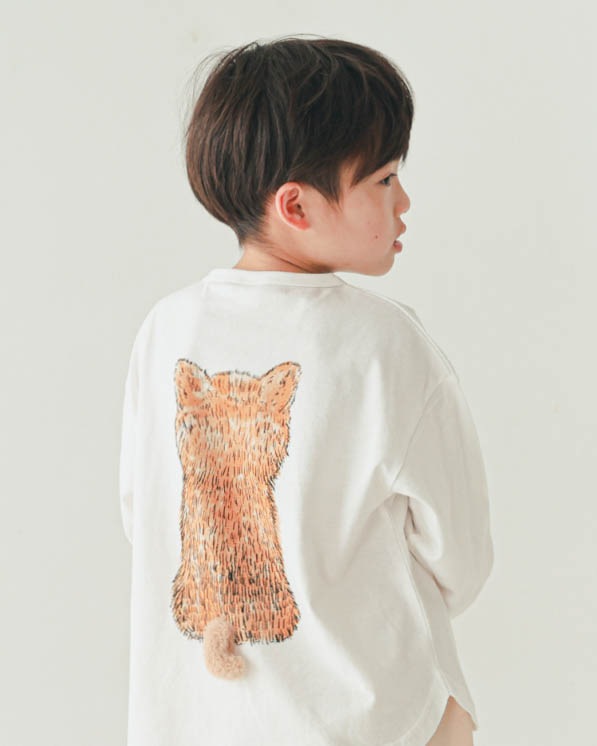 【ニコフラート】柴犬ロングＴシャツ / オフホワイト