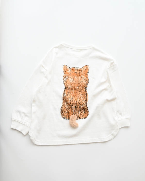 【ニコフラート】柴犬ロングＴシャツ / オフホワイト