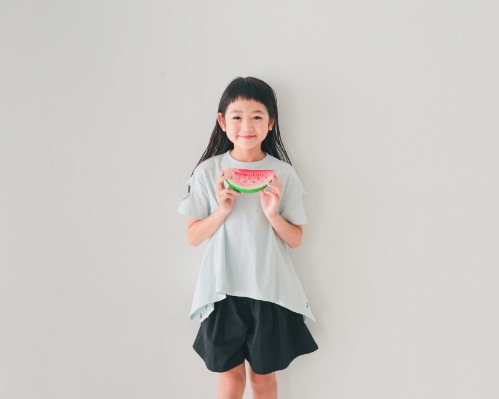【エヌエイチティー】ハート Tシャツ / サックス