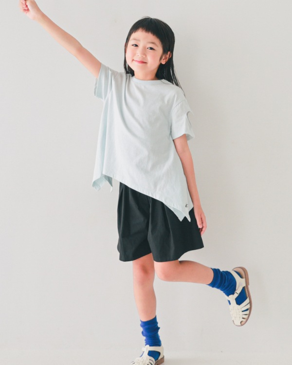 【エヌエイチティー】ハート Tシャツ / サックス