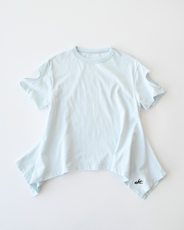 【エヌエイチティー】ハート Tシャツ / サックス