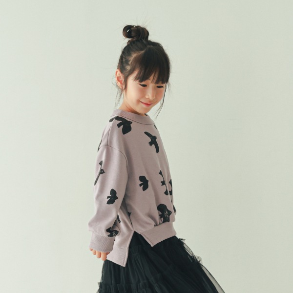 【25FW】バード チュニックトレーナー / パープル