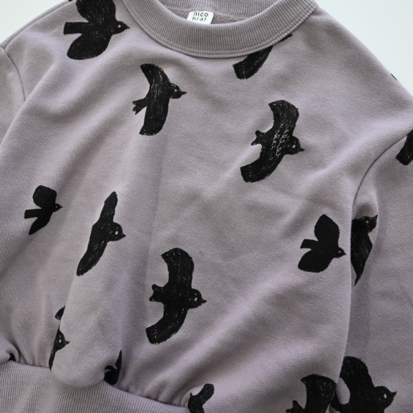 【25FW】バード チュニックトレーナー / パープル