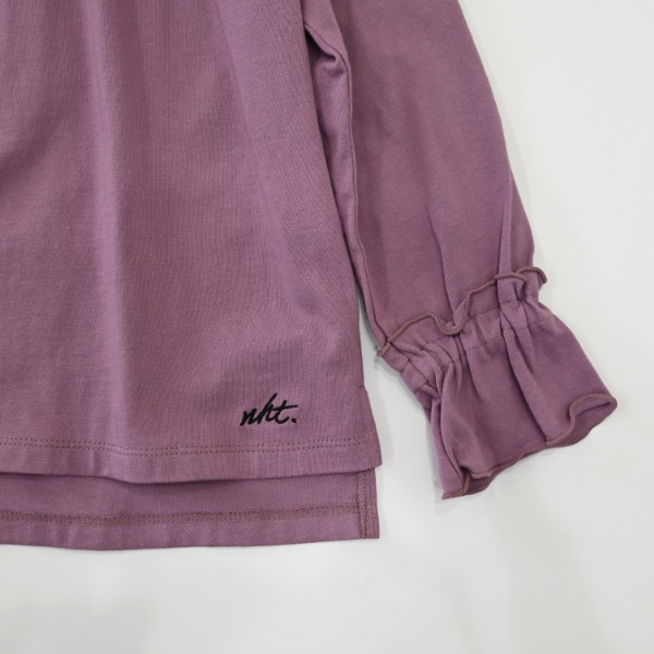 【25FW】フリル ロングＴシャツ / ラベンダー