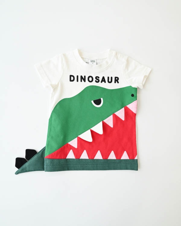 【チークルーム】恐竜歯磨きＴシャツ / オフホワイト