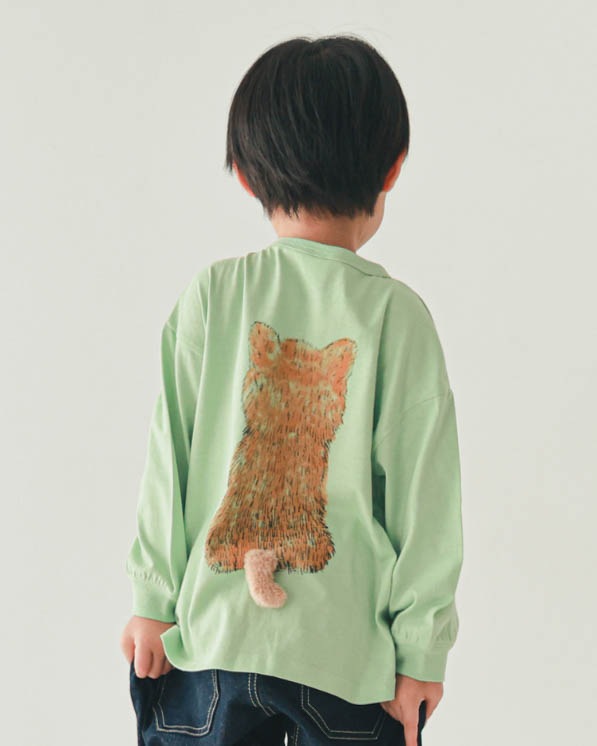 【ニコフラート】柴犬ロングＴシャツ / グリーン