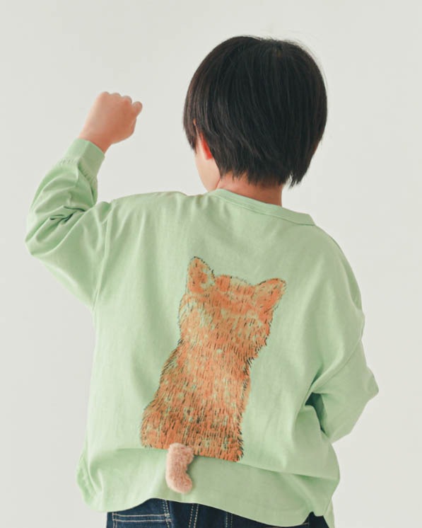 【ニコフラート】柴犬ロングＴシャツ / グリーン