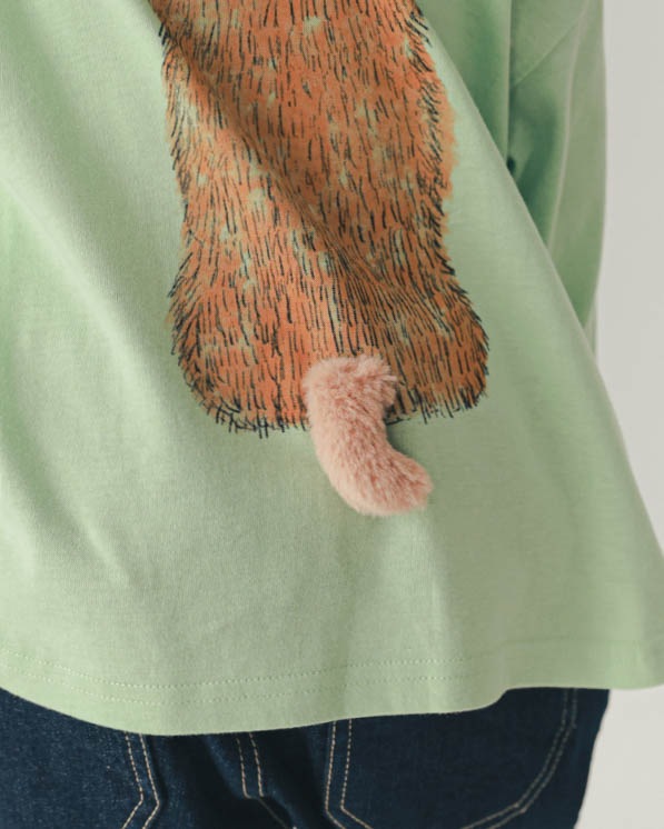 【ニコフラート】柴犬ロングＴシャツ / グリーン