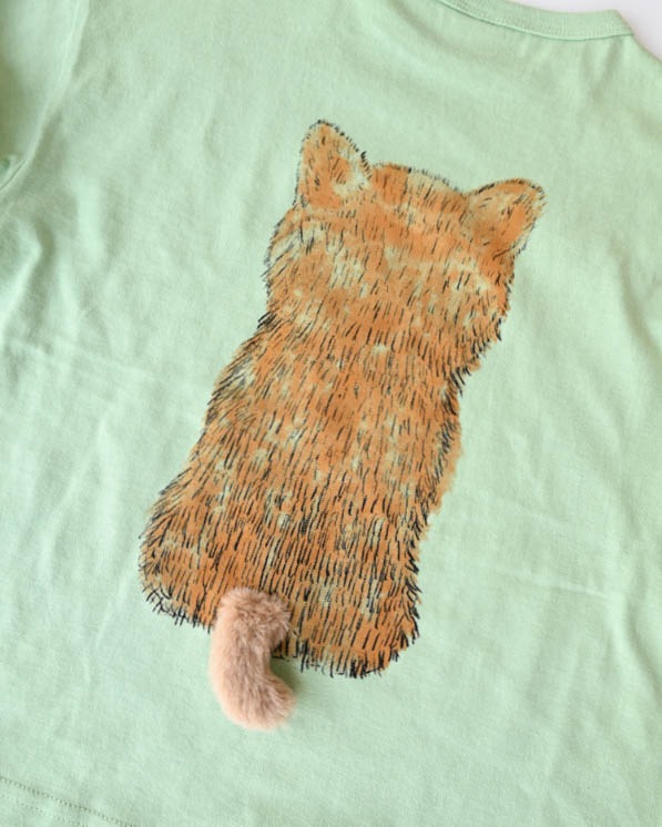 【ニコフラート】柴犬ロングＴシャツ / グリーン