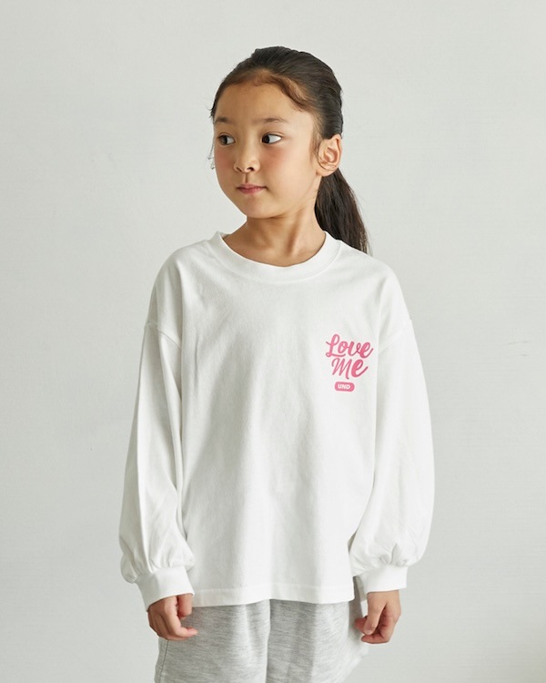 【アンディニー】Love me L/S Tシャツ / ホワイト