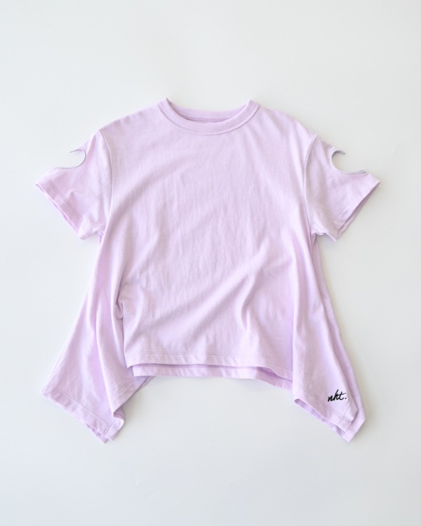 【エヌエイチティー】ハート Tシャツ / ラベンダー