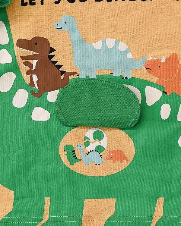 【チークルーム】恐竜のお散歩 Tシャツ / オレンジ  