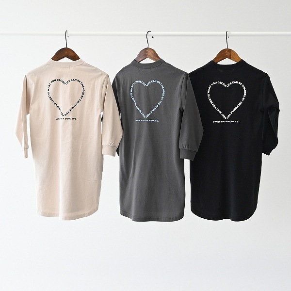 【25FW】HEART ワンピース / チャコールグレー