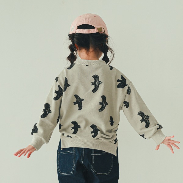 【25FW】バード チュニックトレーナー / グレー