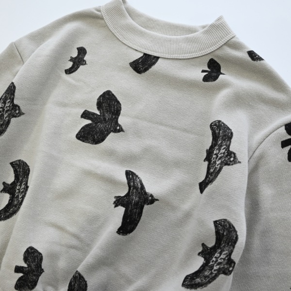 【25FW】バード チュニックトレーナー / グレー