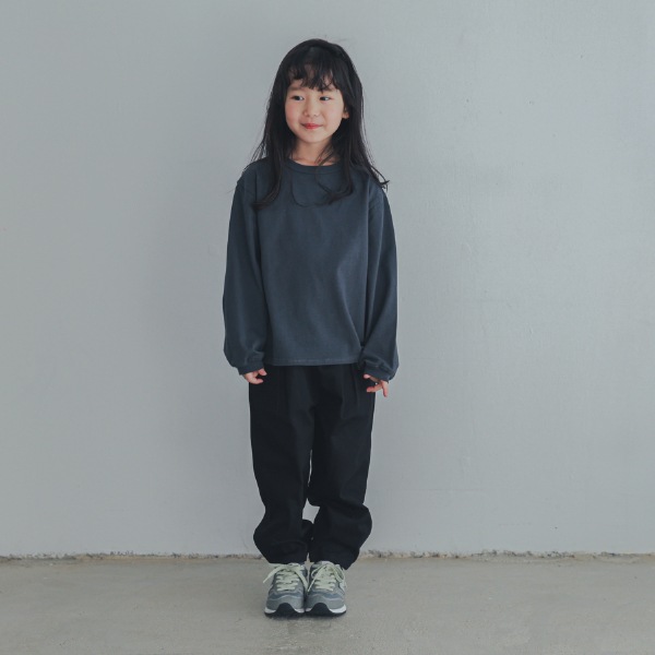 【25FW】ベーシック ロングTシャツ / チャコールグレー