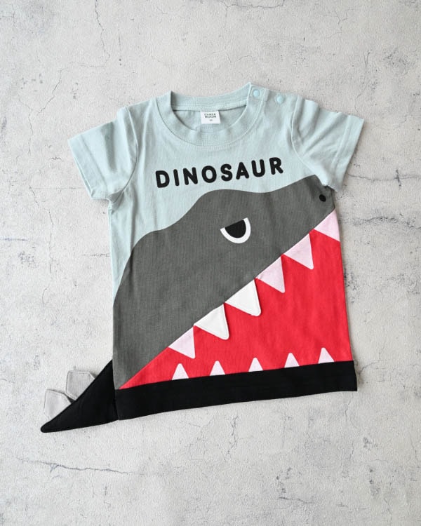 【26PS】恐竜歯磨きTシャツ / サックス