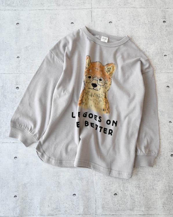 【26PS】柴犬ロングＴシャツ / グレー