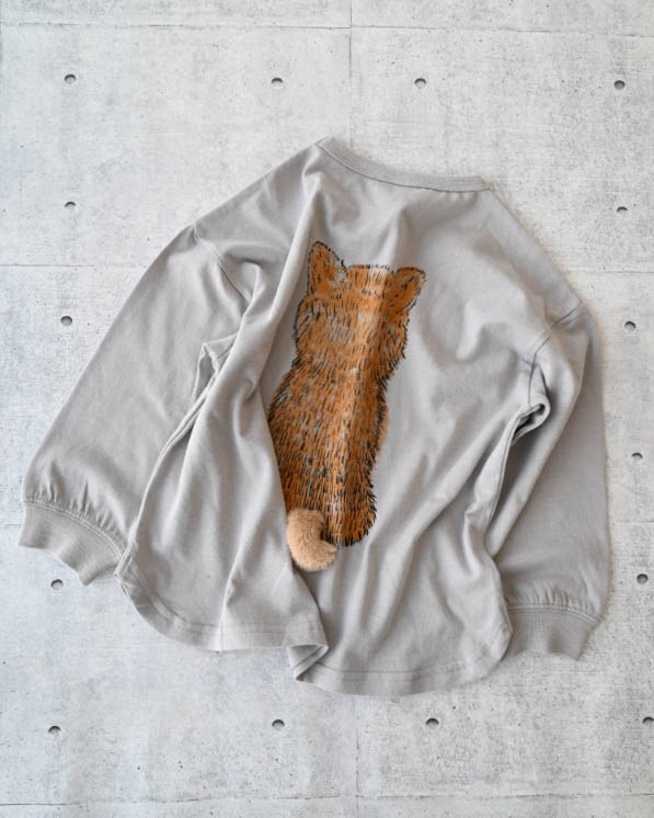 【26PS】柴犬ロングＴシャツ / グレー