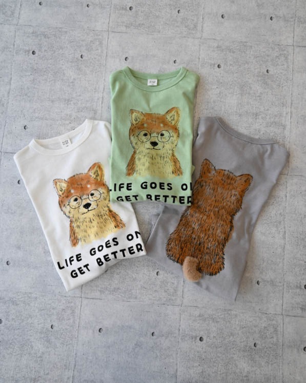 【26PS】柴犬ロングＴシャツ / グレー