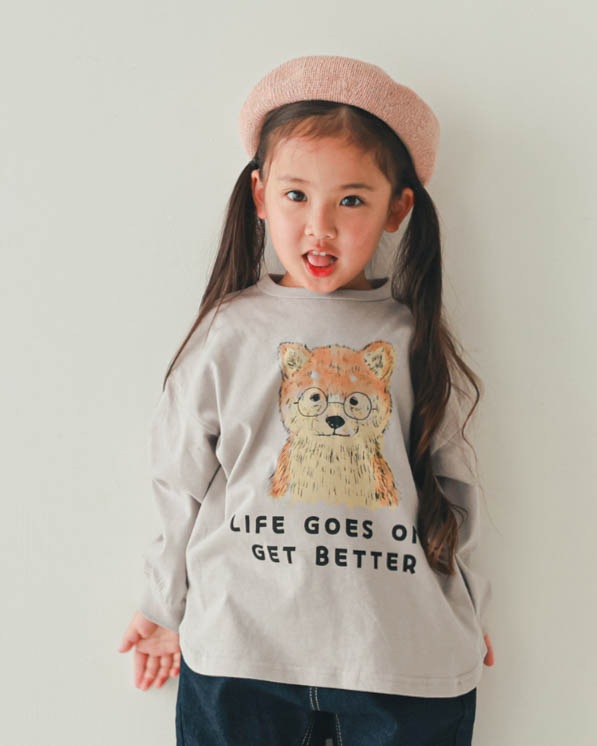 【26PS】柴犬ロングＴシャツ / グレー