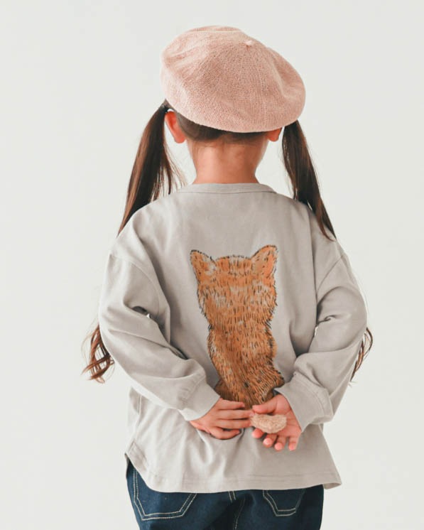 【26PS】柴犬ロングＴシャツ / グレー