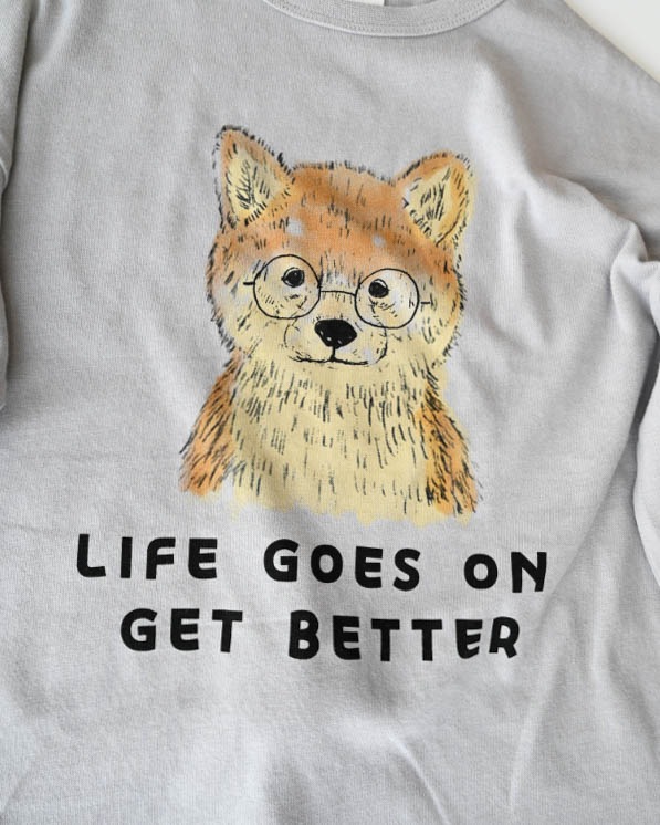 【26PS】柴犬ロングＴシャツ / グレー
